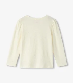 Clearance Hatley Girls Silver Hot Melt Long Sleeve Graphic Tee