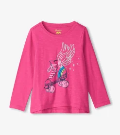 Clearance Hatley Girls Skater Wings Long Sleeve Graphic Tee