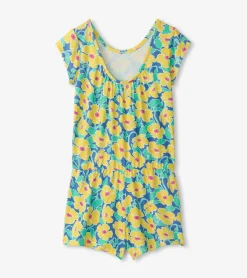 Discount Hatley Girls Sleepy Poppies Faux Romper