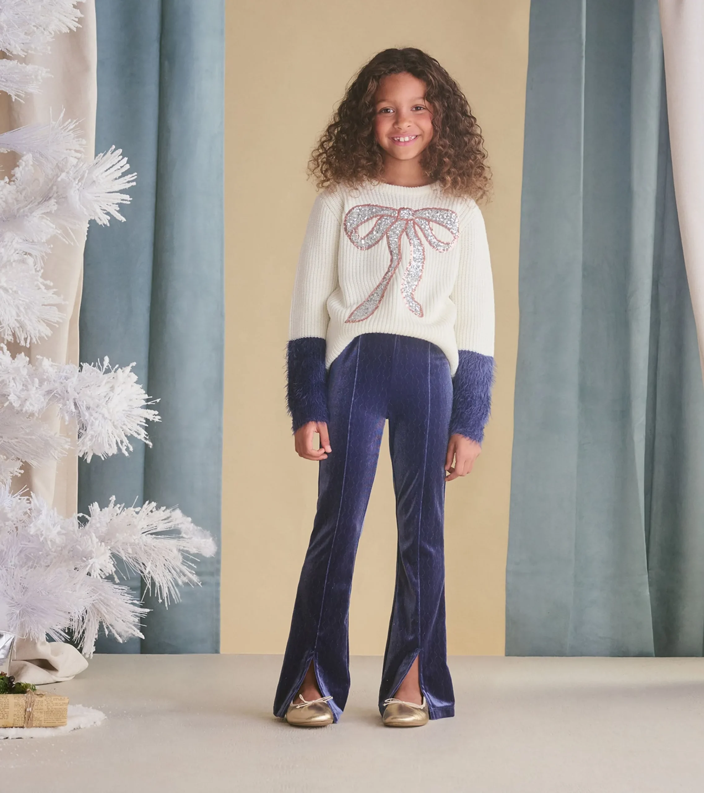 Sale Hatley Girls Sparkle Wave Stretchy Flared Pants