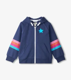 New Hatley Girls Star Girl Zip-Up Hoodie