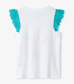 Discount Hatley Girls Stay Golden Ruffle Sleeve Tank Top