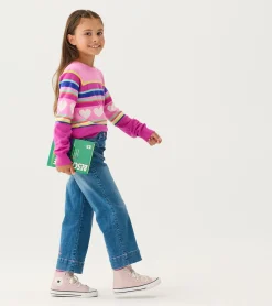 Clearance Hatley Girls Stretch Denim Wide Leg Pants