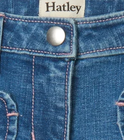 Clearance Hatley Girls Stretch Denim Wide Leg Pants