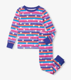 Hatley Girls Stripes & Hearts Pajama Set