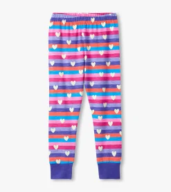 Hatley Girls Stripes & Hearts Pajama Set