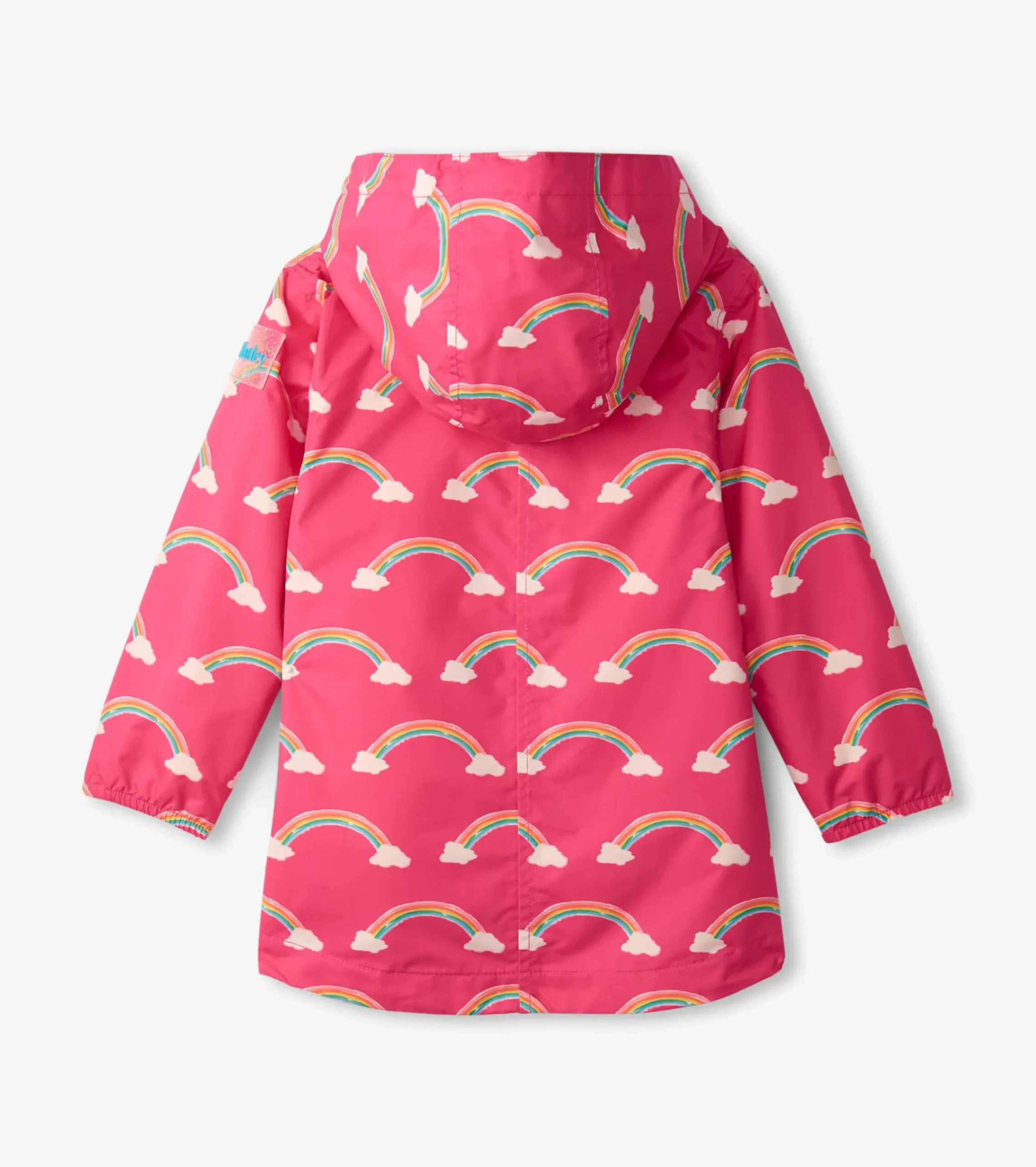New Hatley Girls Summer Rainbow Zip-Up Lightweight Rain Jacket