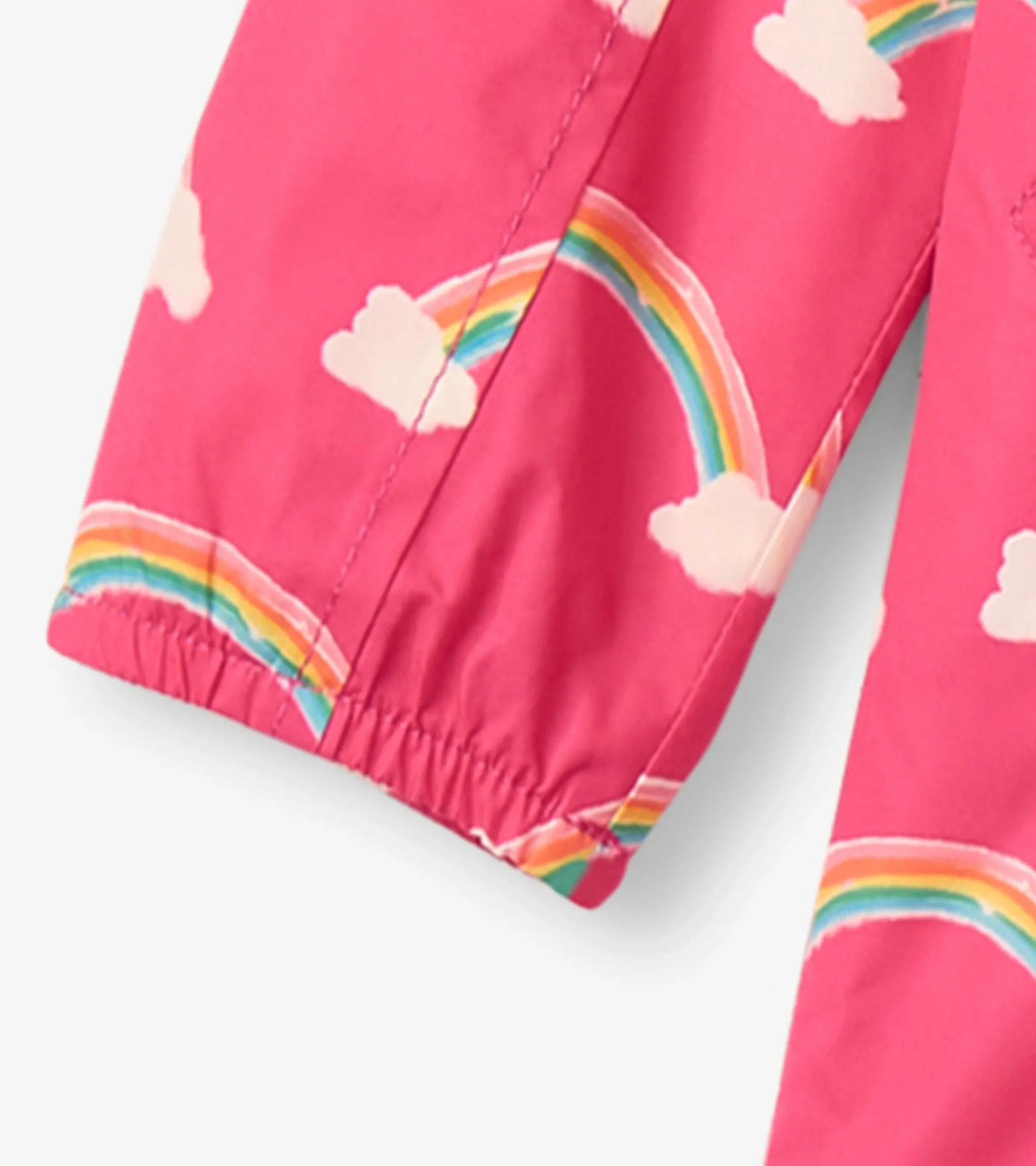 New Hatley Girls Summer Rainbow Zip-Up Lightweight Rain Jacket