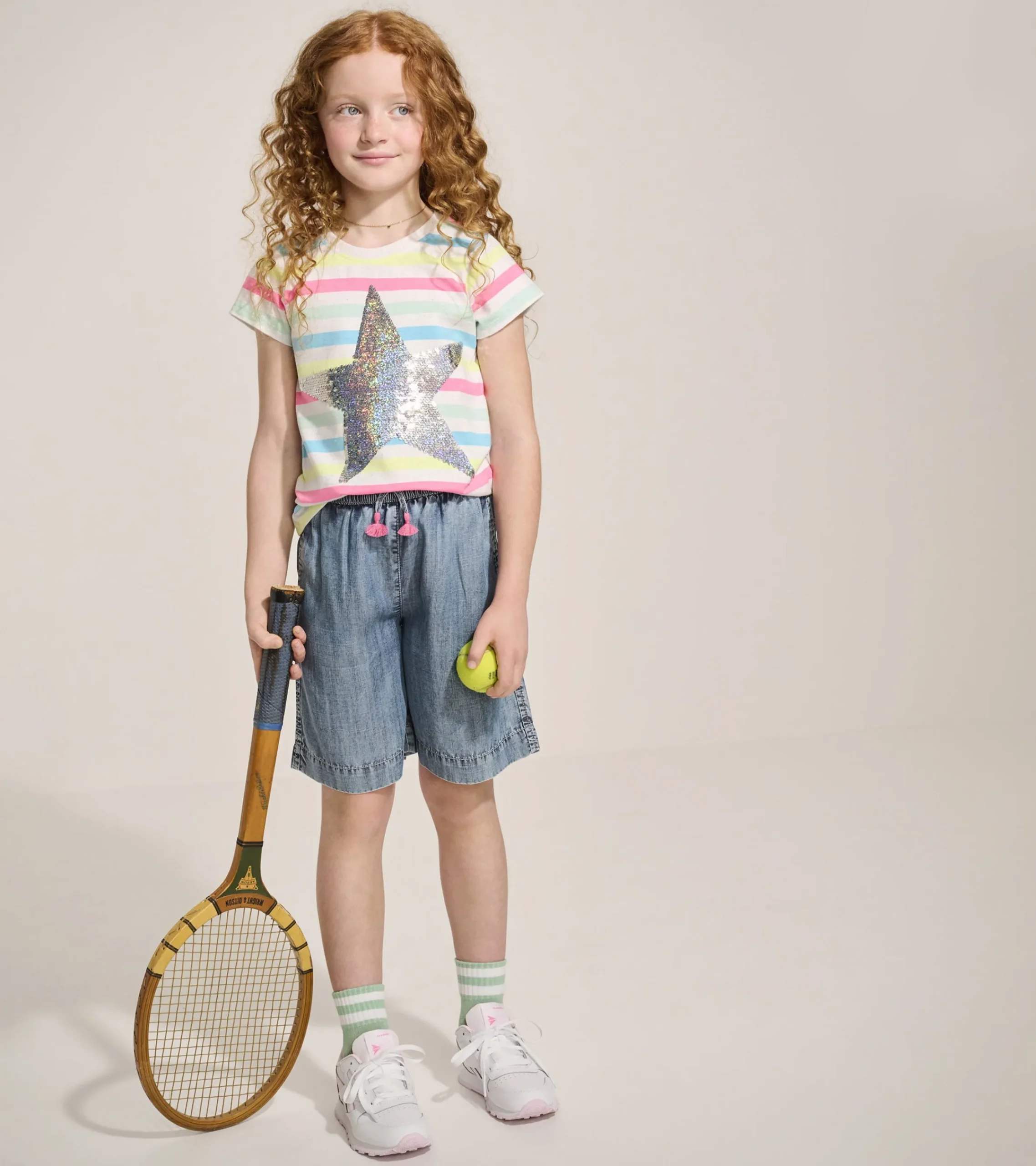 Outlet Hatley Girls Summer Sea Stripes Graphic Tee