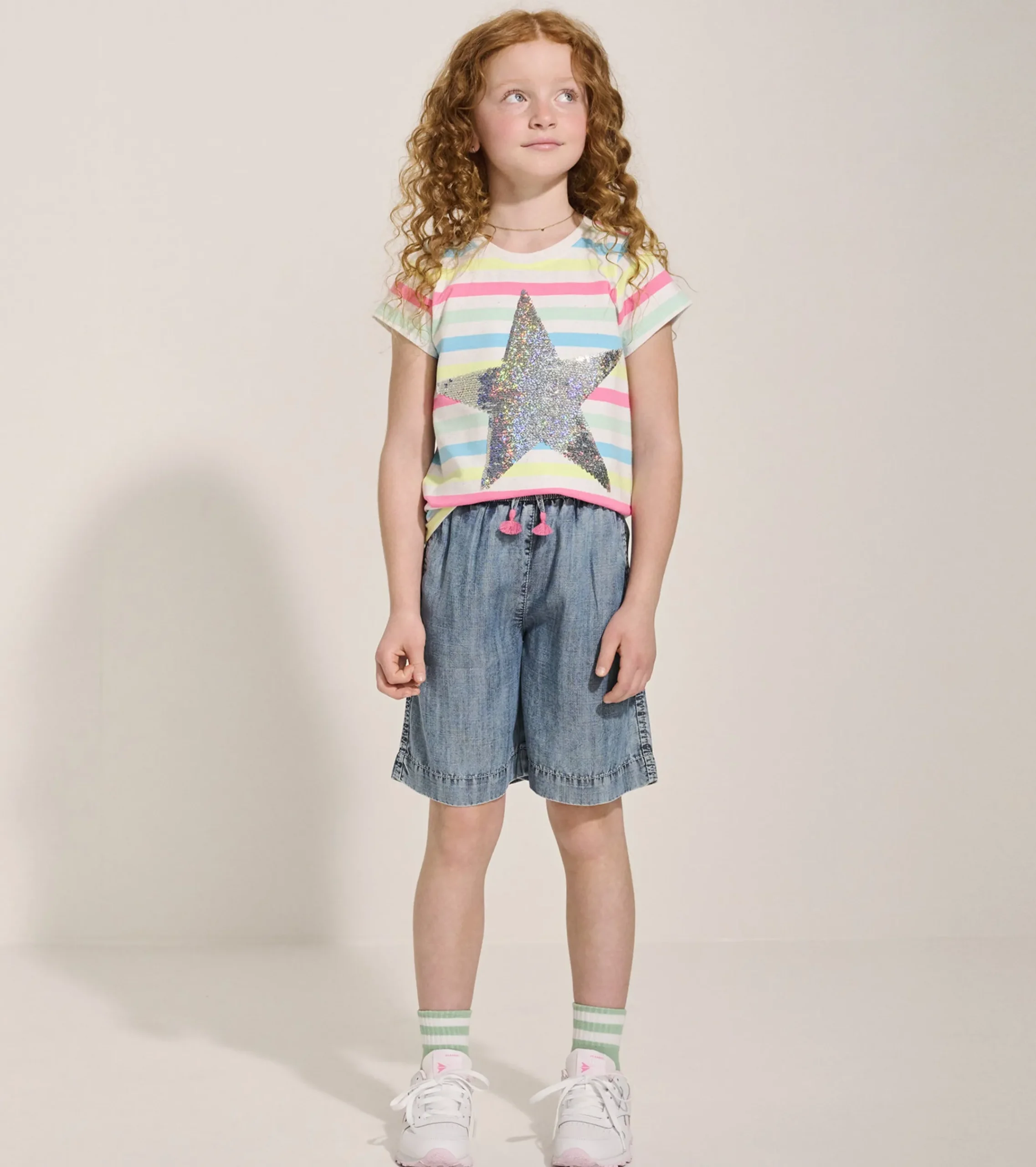Outlet Hatley Girls Summer Sea Stripes Graphic Tee