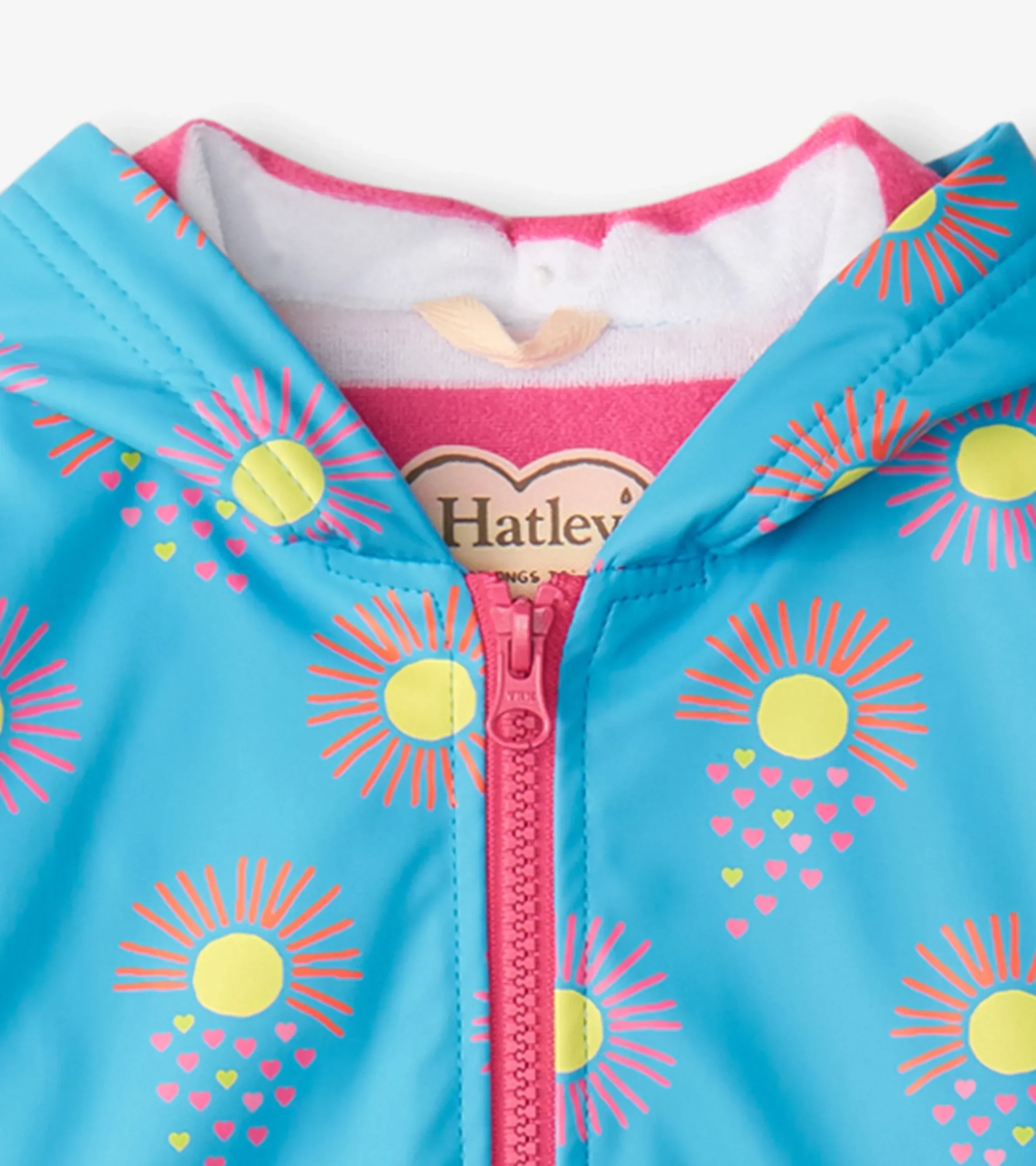 Hatley Girls Sunrays Zip-Up Rain Jacket