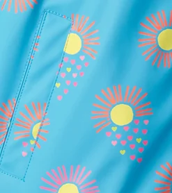 Hatley Girls Sunrays Zip-Up Rain Jacket