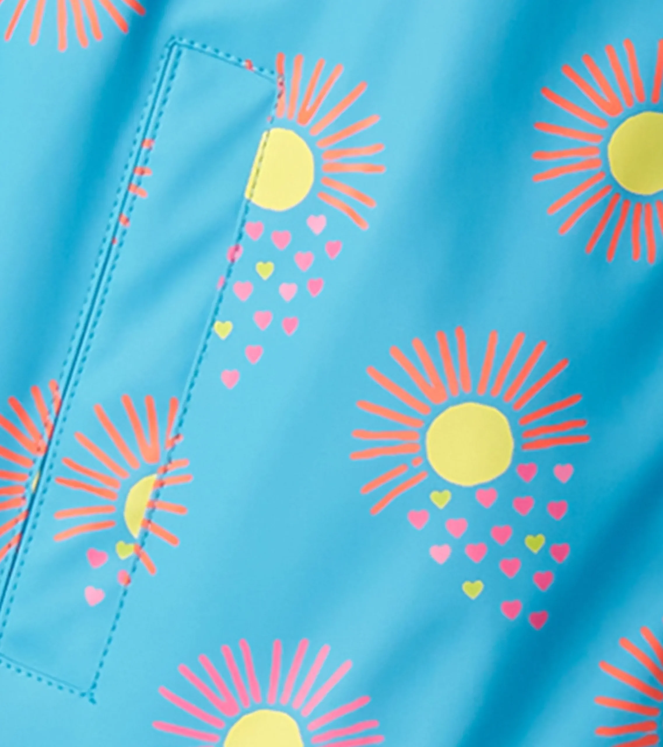 Hatley Girls Sunrays Zip-Up Rain Jacket