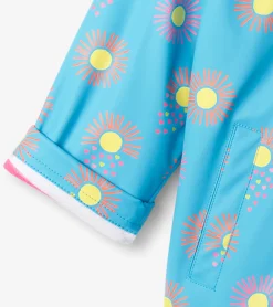 Hatley Girls Sunrays Zip-Up Rain Jacket