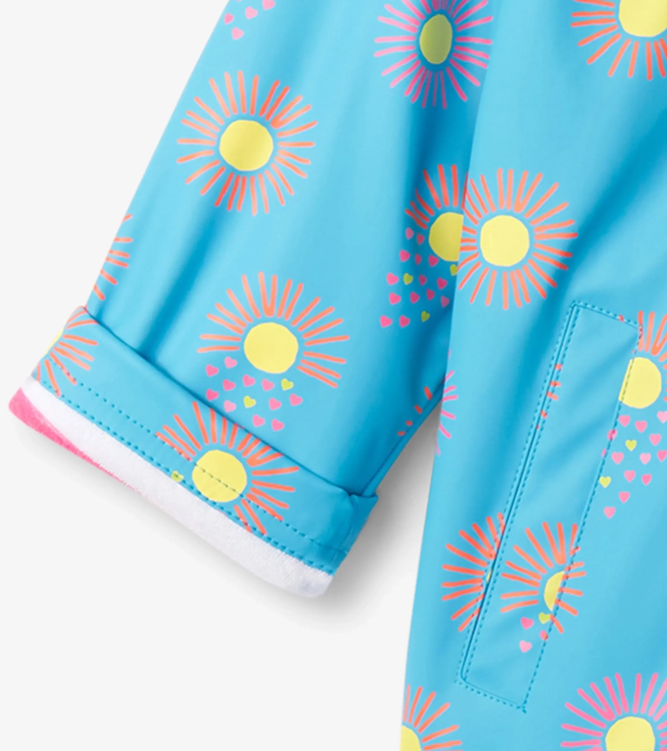 Hatley Girls Sunrays Zip-Up Rain Jacket