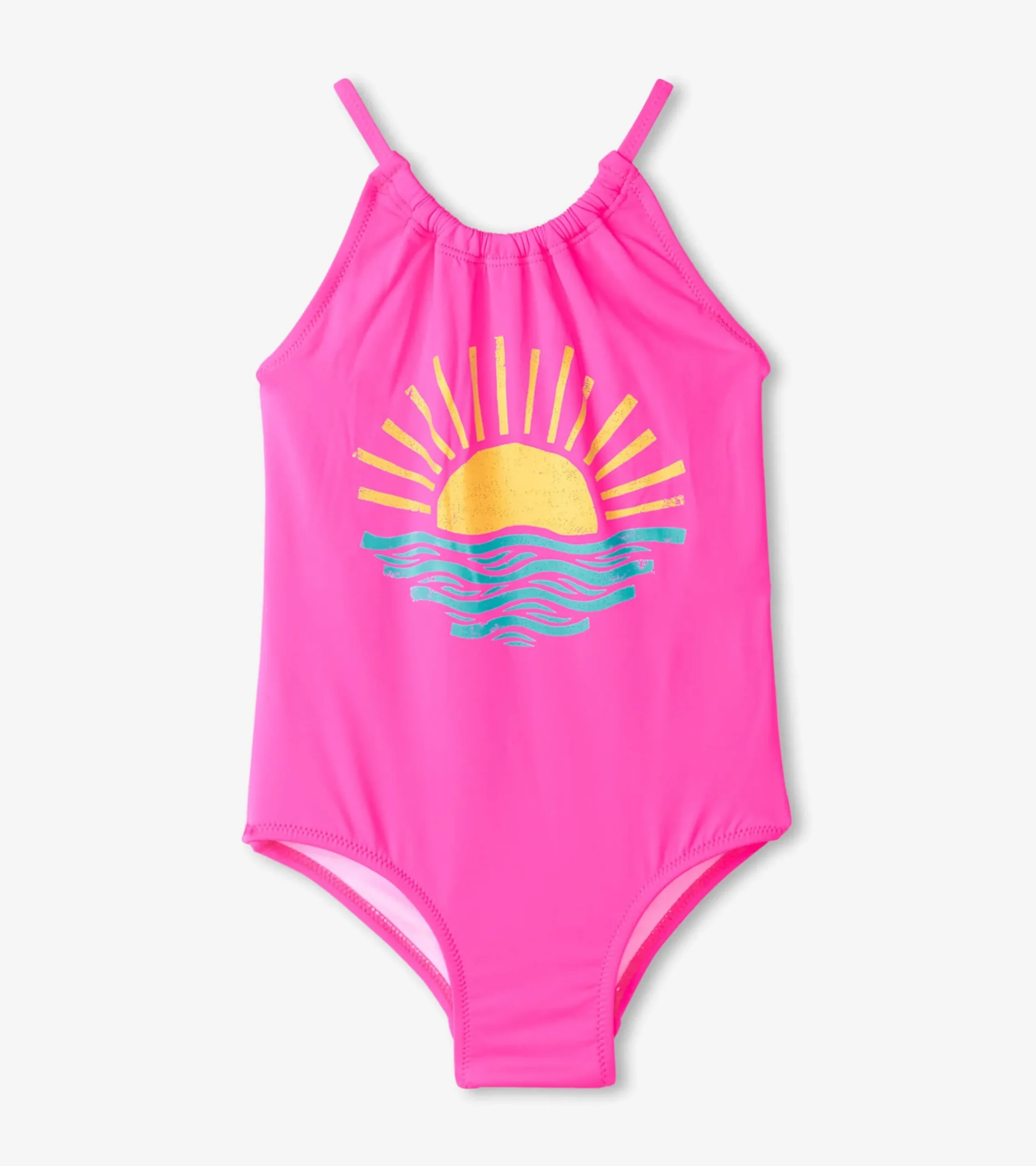 Hot Hatley Girls Sunrise Gather Gathered Swimsuit