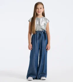 Sale Hatley Girls Tencel Textured Paperbag Pants