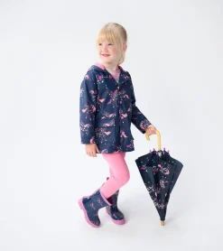 Outlet Hatley Girls Unicorn Constellations Colour Changing Button-Up Rain Jacket
