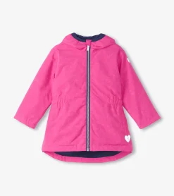 Hatley Girls Unicorn Doodle Zip-Up Lightweight Rain Jacket