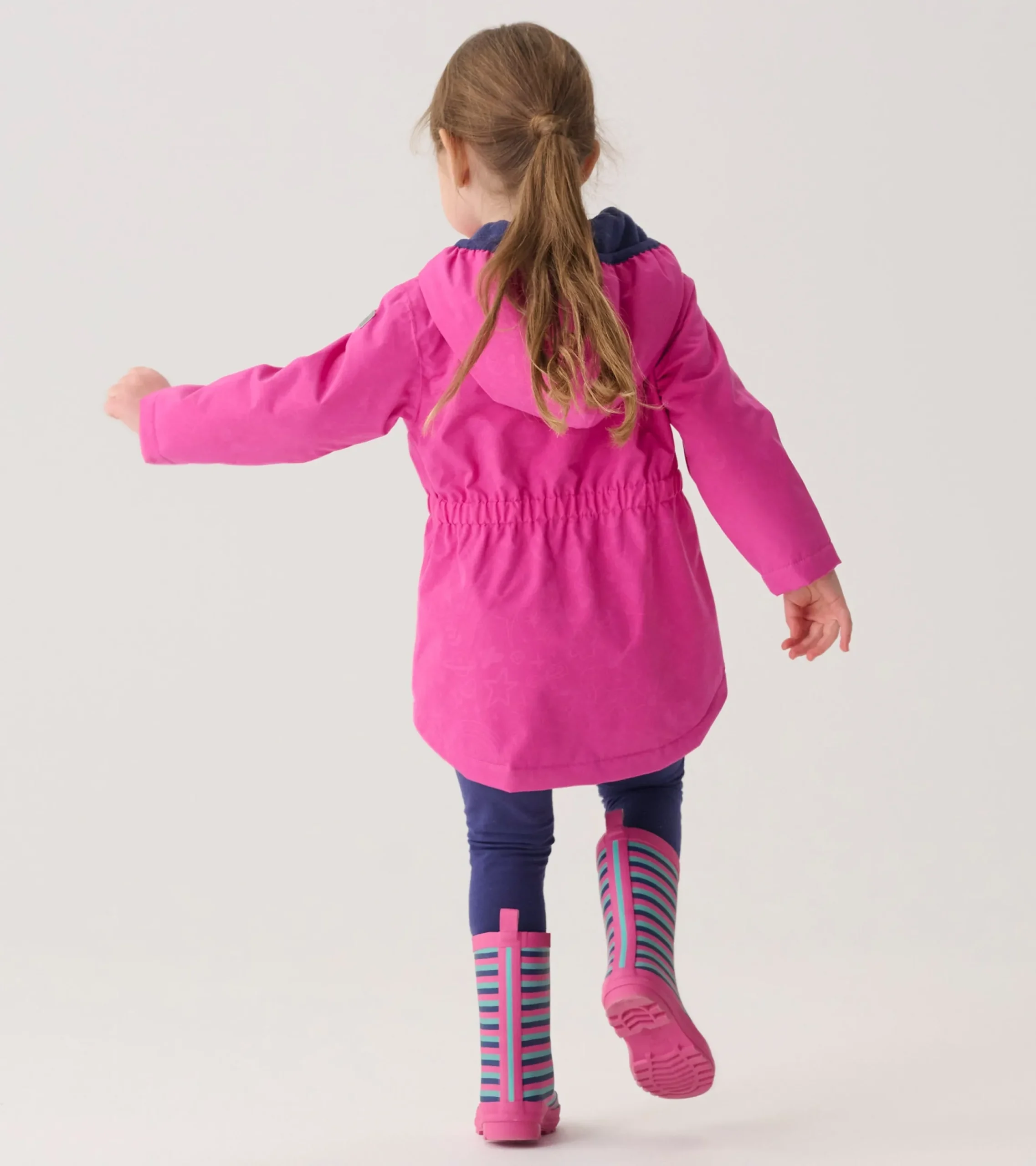 Hatley Girls Unicorn Doodle Zip-Up Lightweight Rain Jacket