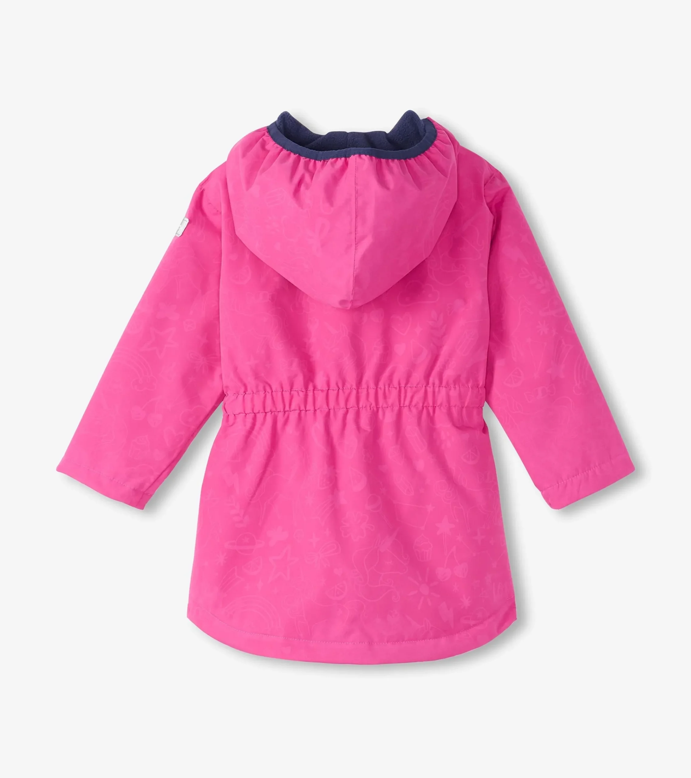 Hatley Girls Unicorn Doodle Zip-Up Lightweight Rain Jacket