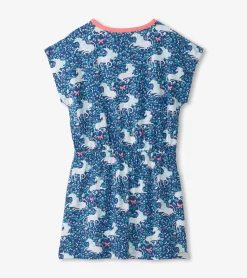 Hatley Girls Unicorn Garden Relaxed Dress
