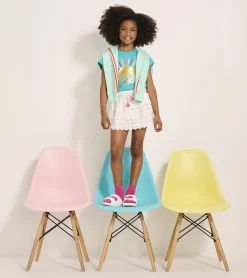 Discount Hatley Girls White Hearts Floaty Skort