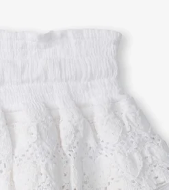 Discount Hatley Girls White Hearts Floaty Skort