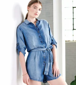 Hatley Giselle Romper - Medium Blue Wash