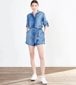 Hatley Giselle Romper - Medium Blue Wash