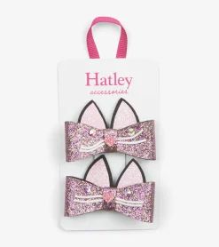 Hot Hatley Glitter Kitties Hair Clips