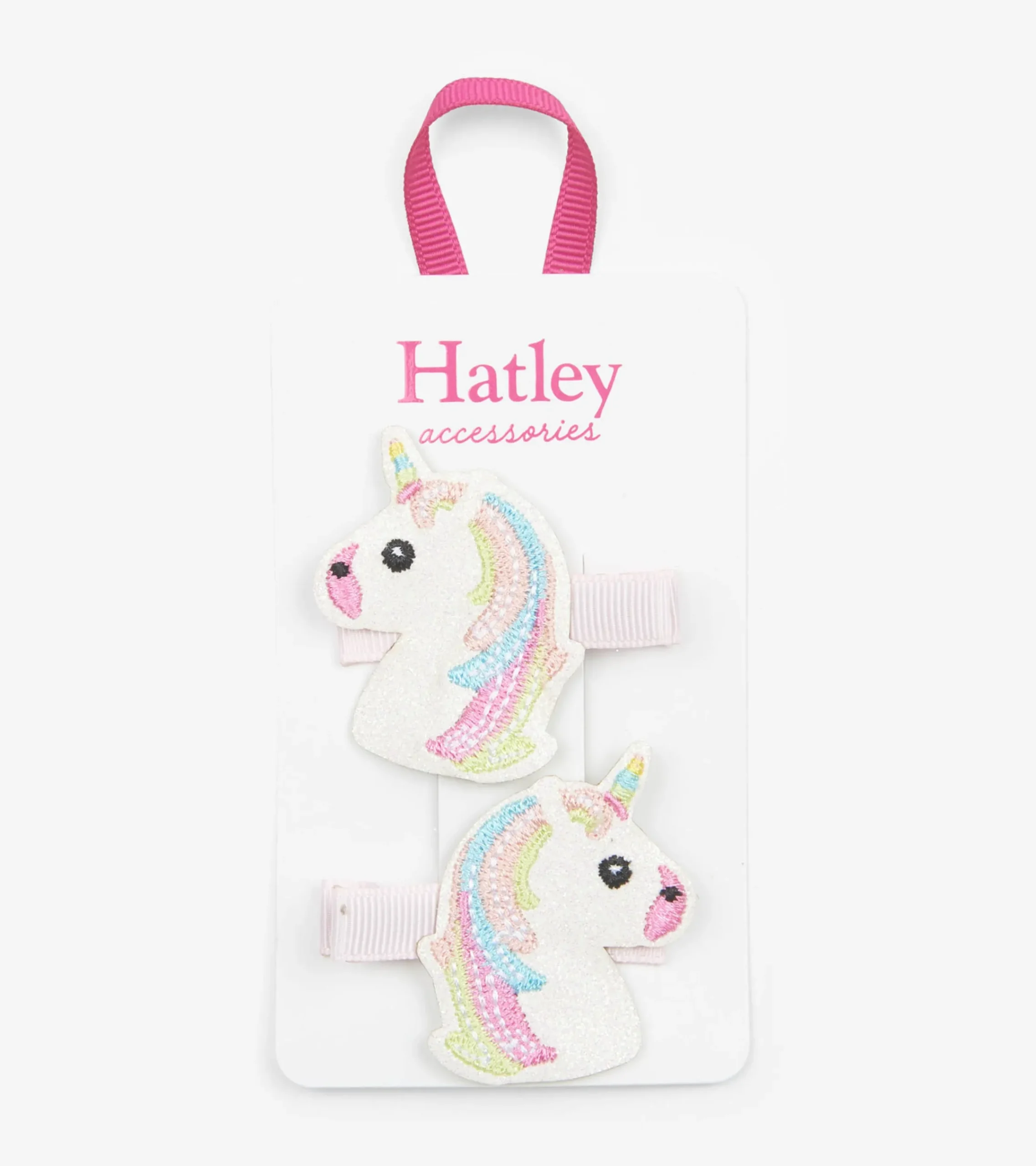 New Hatley Glitzy Unicorns Glitter Hair Clips