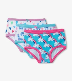Clearance Hatley Happy Prints Girls Hipster Underwear 3 Pack