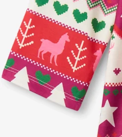 Hatley Holiday Fair Isle Long Sleeve Girls Nightgown