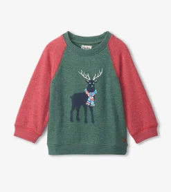 Clearance Hatley Holiday Stag Pullover Sweatshirt