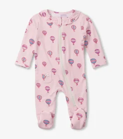 Outlet Hatley Hot Air Balloons Newborn Ruffle Footed Sleeper