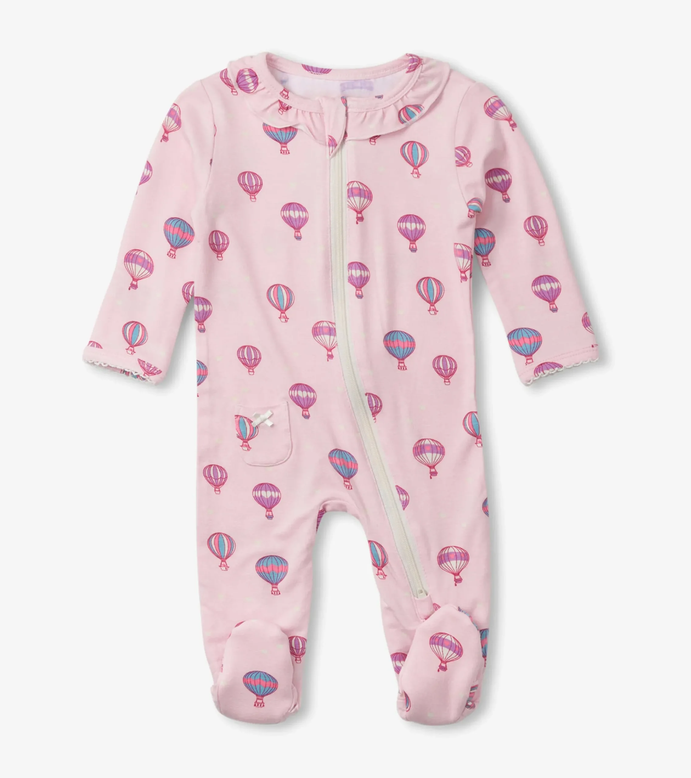 Outlet Hatley Hot Air Balloons Newborn Ruffle Footed Sleeper
