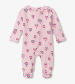 Outlet Hatley Hot Air Balloons Newborn Ruffle Footed Sleeper