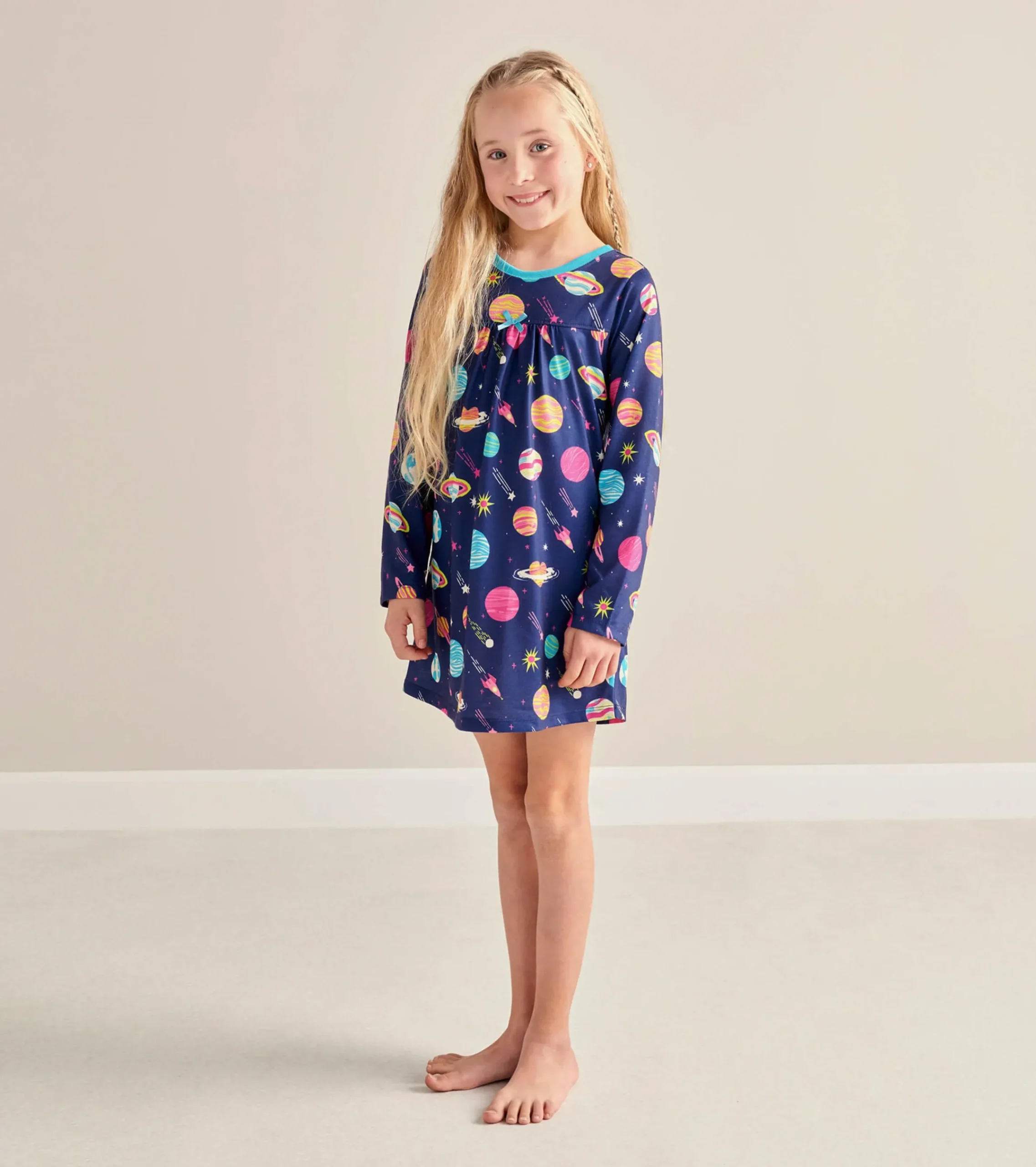 Clearance Hatley Interstellar Long Sleeve Girls Nightgown