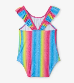 Discount Hatley Jelly Bean Rainbow Baby Ruffle Swimsuit