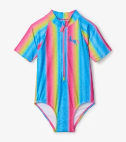 Best Hatley Jelly Bean Rainbow Rashguard One Piece