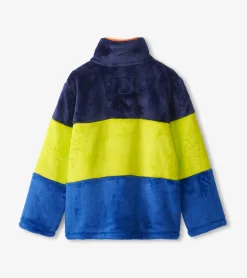 Hot Hatley Kids Blue & Green Fleece Jacket