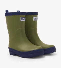 Online Hatley Kids Forest Green Matte Rain Boots