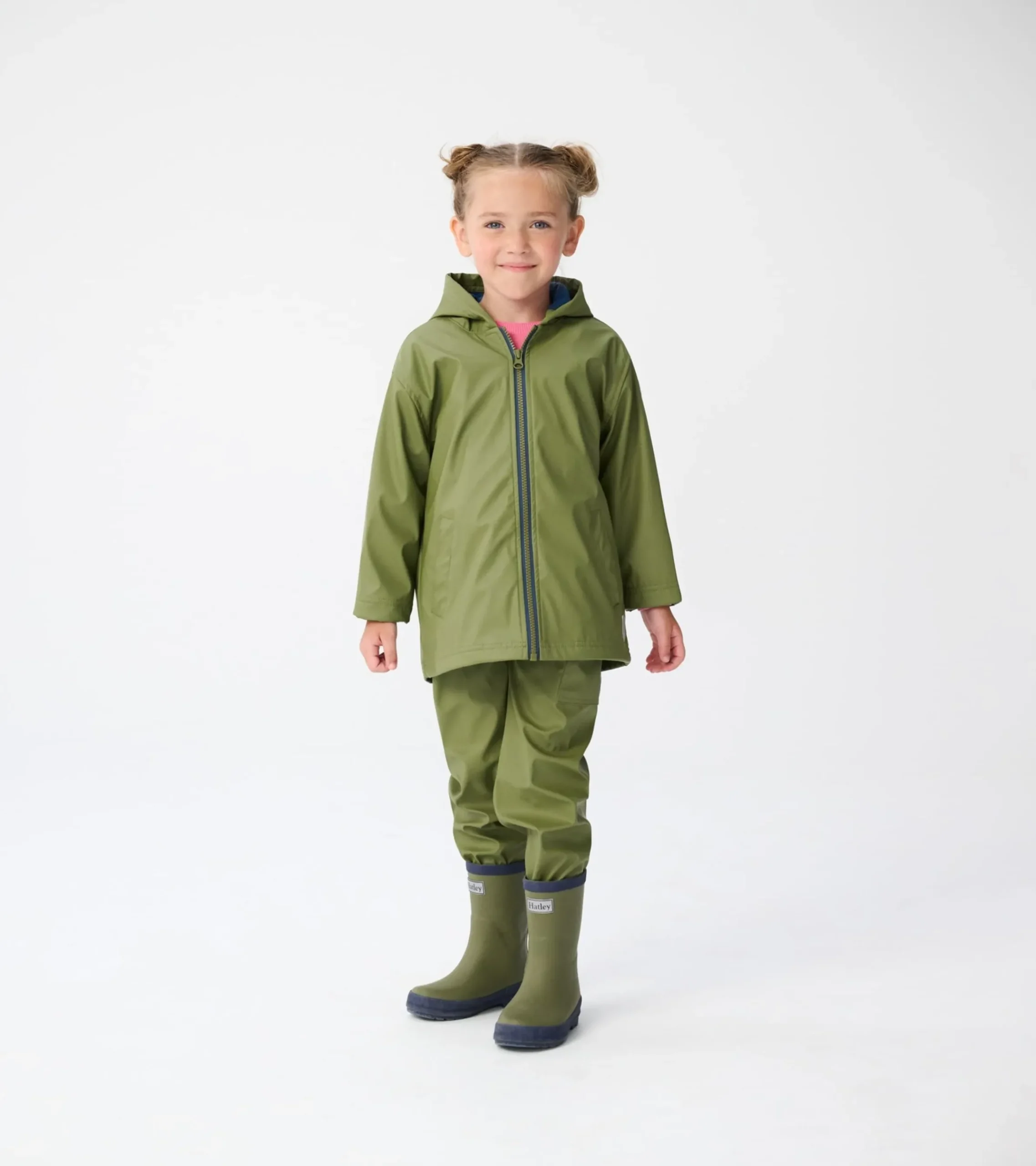 Online Hatley Kids Forest Green Matte Rain Boots