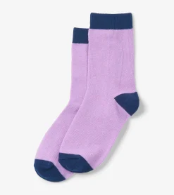 Online Hatley Kids Lilac & Navy Crew Socks