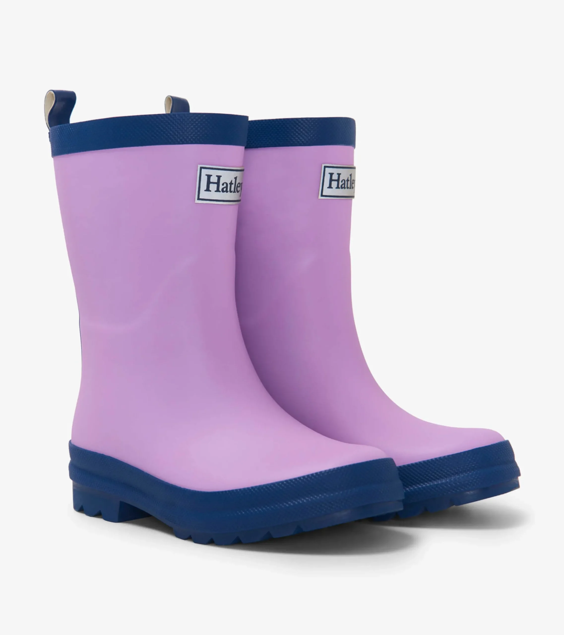Best Hatley Kids Lilac And Navy Matte Rain Boots