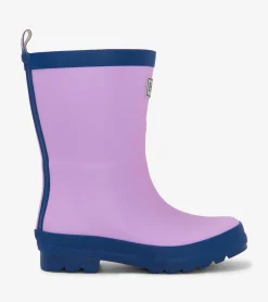 Best Hatley Kids Lilac And Navy Matte Rain Boots