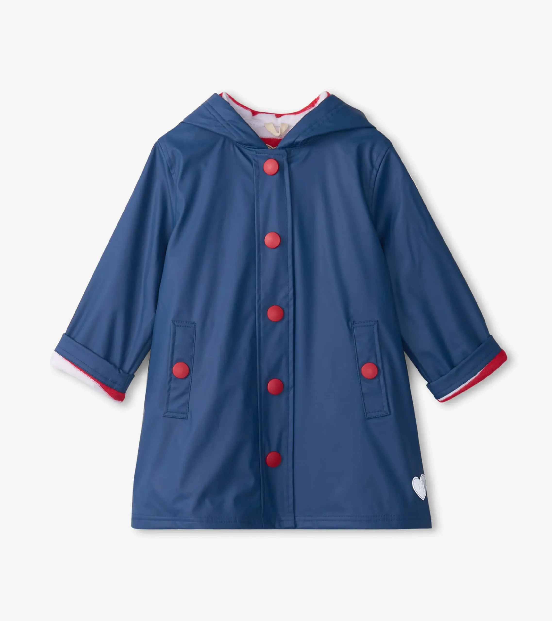 Clearance Hatley Kids Navy & Red Button-Up Rain Jacket