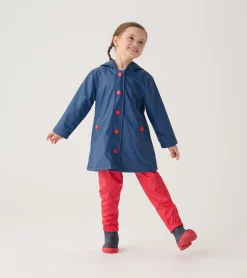 Clearance Hatley Kids Navy & Red Button-Up Rain Jacket