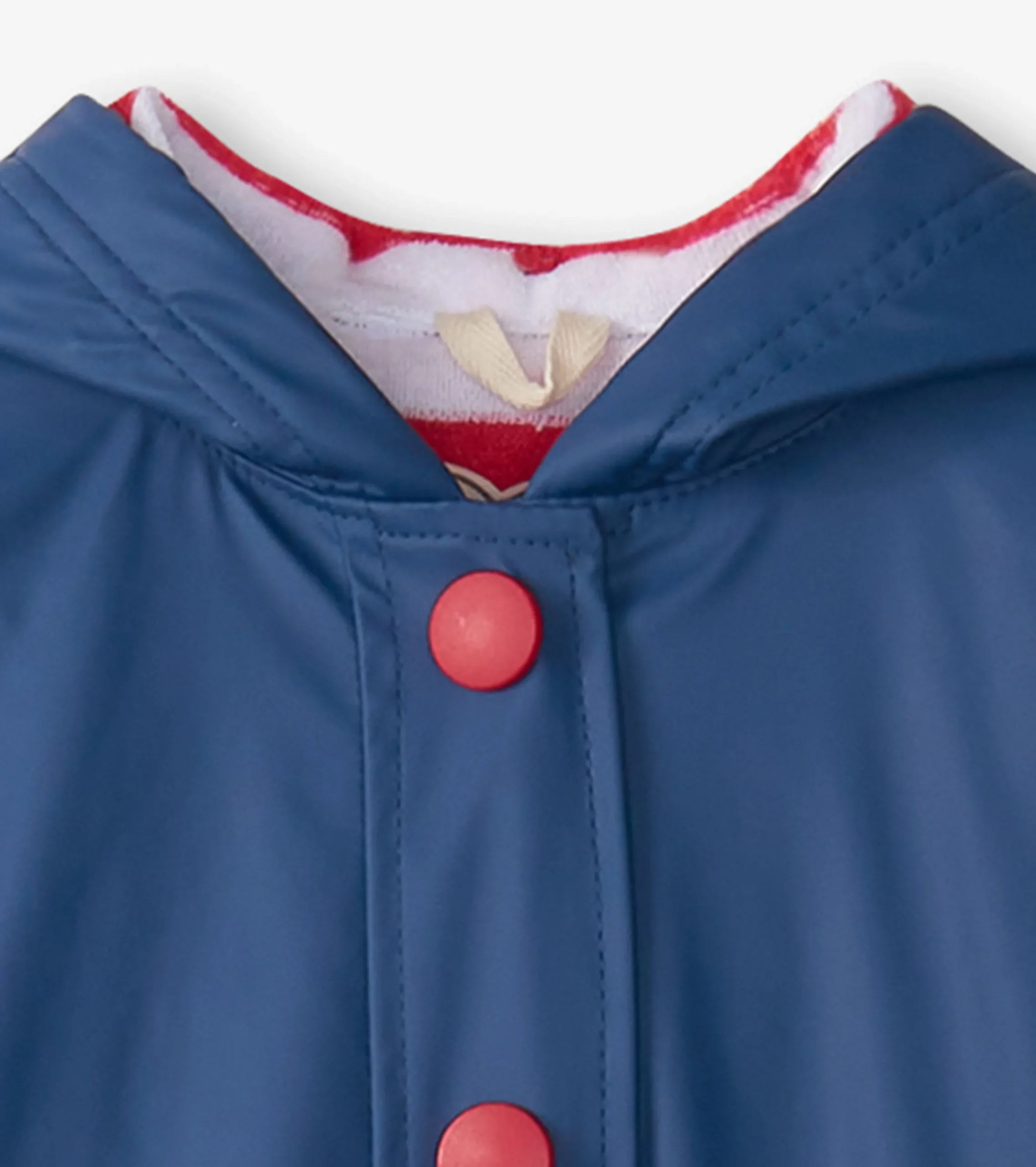 Clearance Hatley Kids Navy & Red Button-Up Rain Jacket